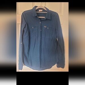 Blue Button-Up Shirt